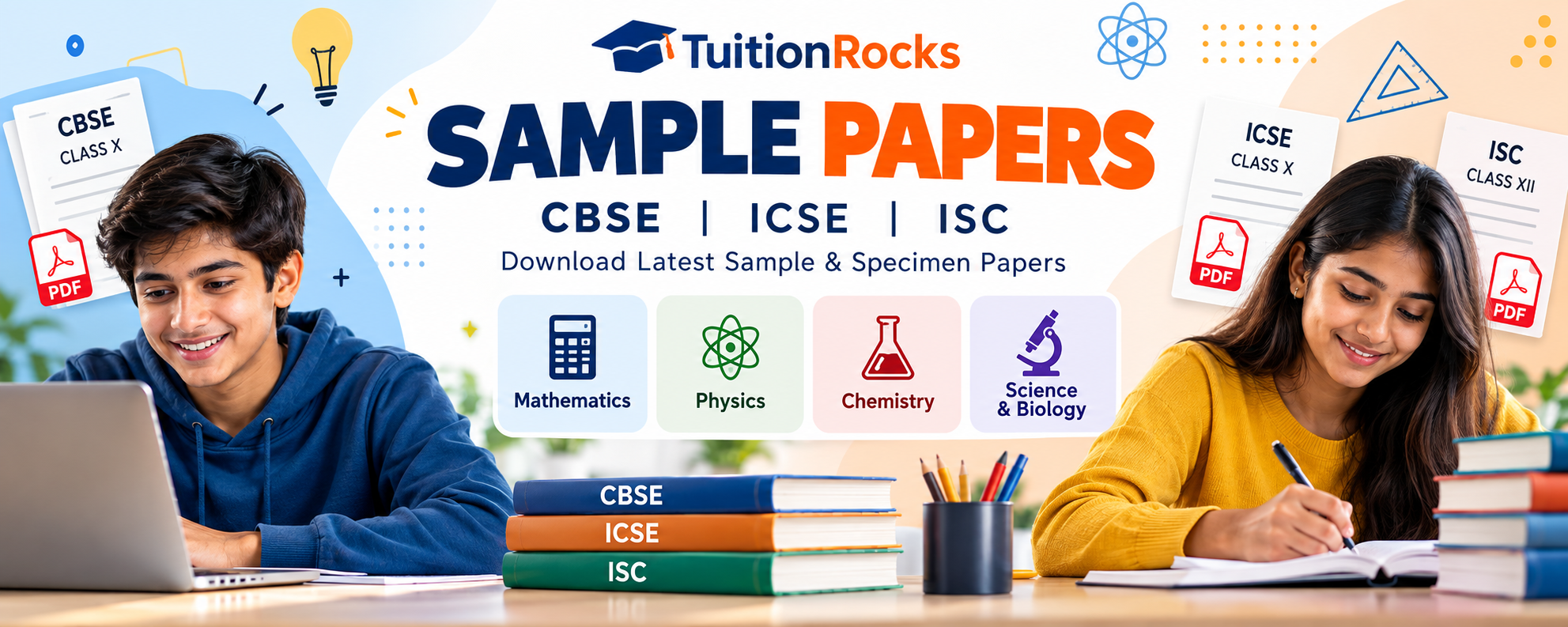 TuitionRocks CBSE ICSE ISC sample papers for Class 10 and 12